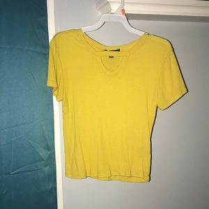 yellow crop top